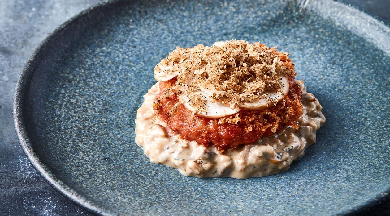 Future Menu Rezept: Pflanzenbasiertes Wallenbergare mit Pilz-Duxelles