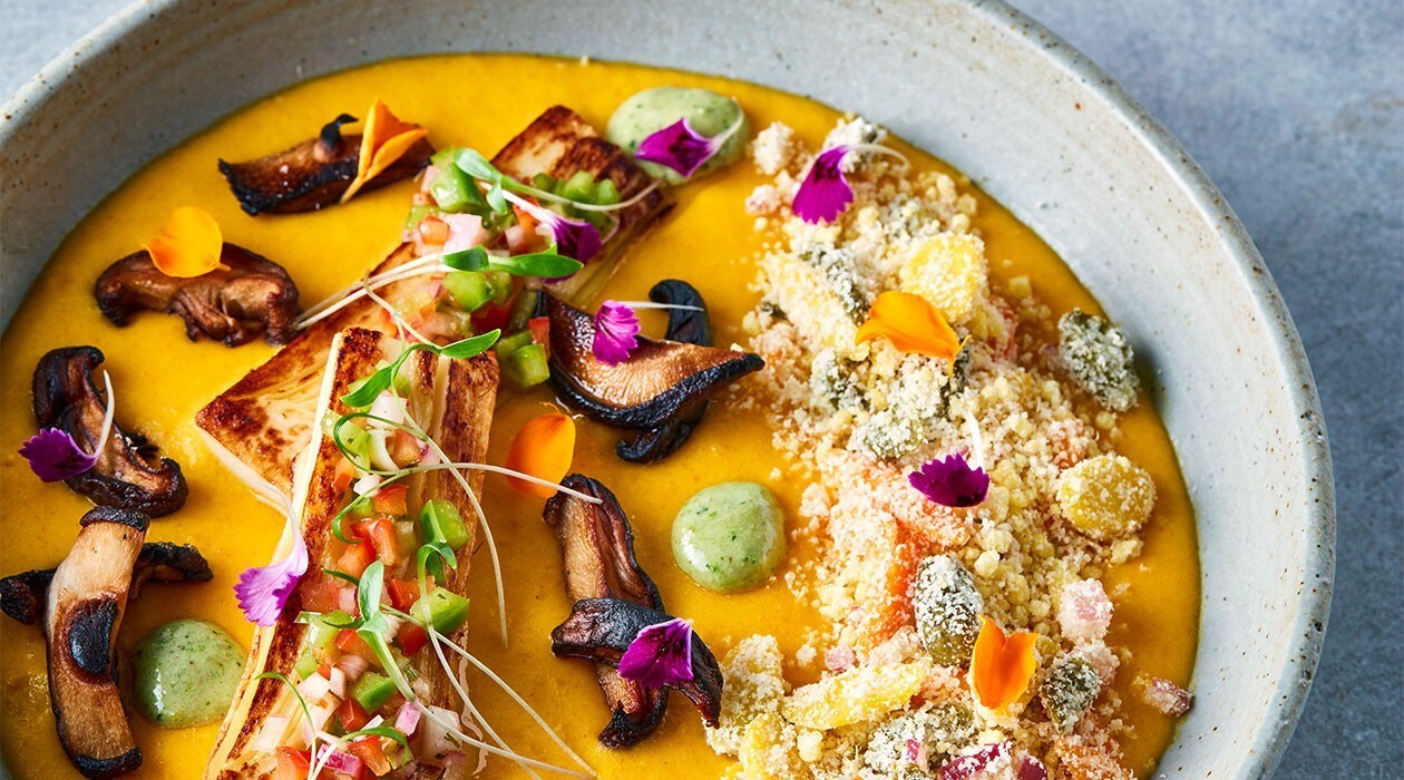 Future Menu Rezept: Cremige Moqueca mit gegrilltem Palmherz