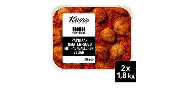 Paprika-Tomaten-Sugo mit Hackbällchen vegan 1,8kg Paprika-Tomaten-Sugo mit Hackbällchen vegan 1,8kg