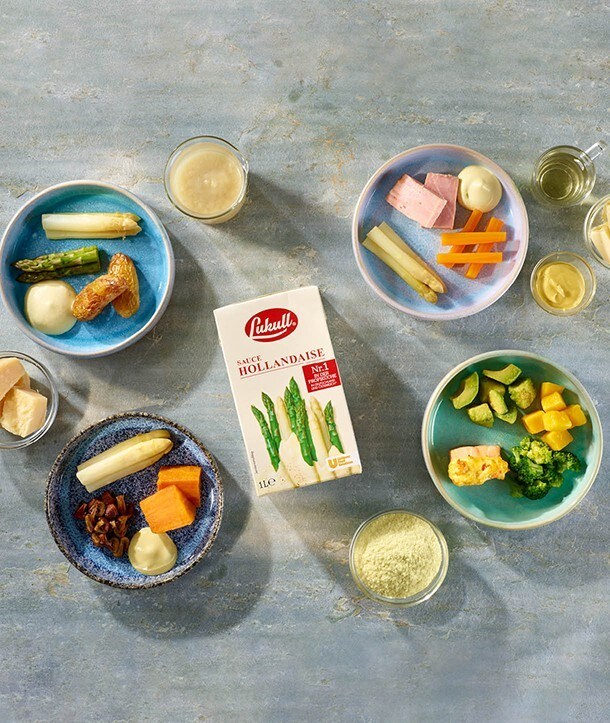 Parmesan, Spargel, Senf, Kartoffel