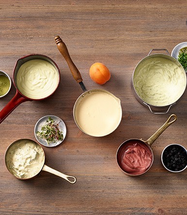 Sauce Hollandaise Aronia, Aprikose, Moringa, Sprossen, Bärlauch Sauce Hollandaise Aronia, Aprikose, Moringa, Sprossen, Bärlauch