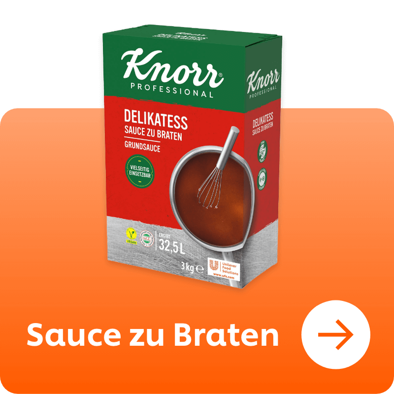 Gelingt immer: Knorr Professional Delikatess Sauce zu Braten
