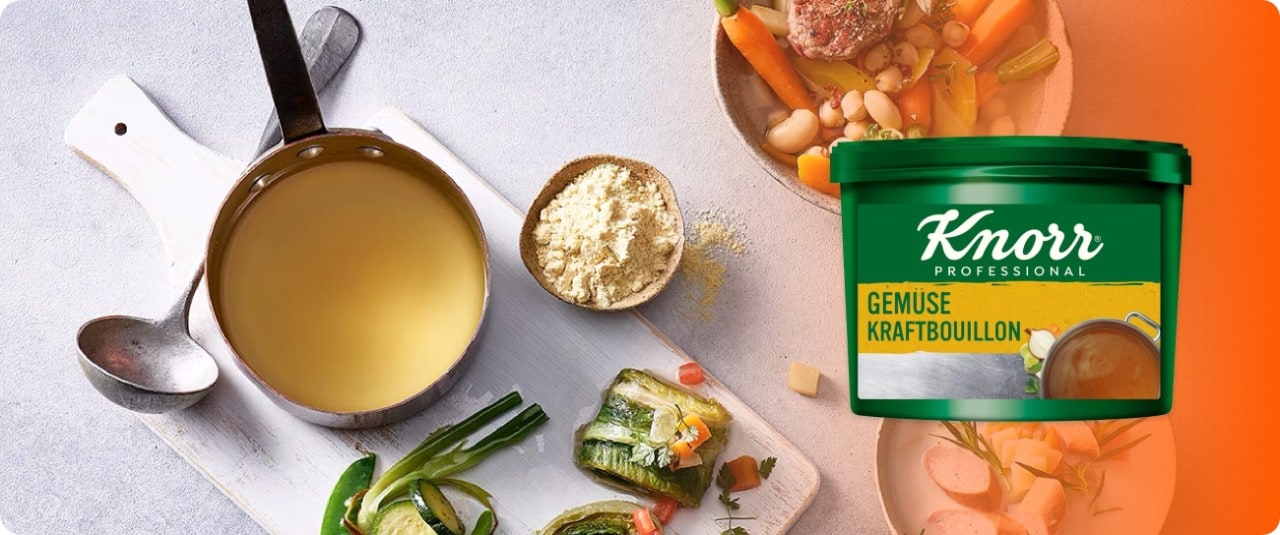 Kräftig und flexibel: Knorr Professional Gemüse Kraftbouillon