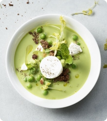 Grüne Erbsensuppe