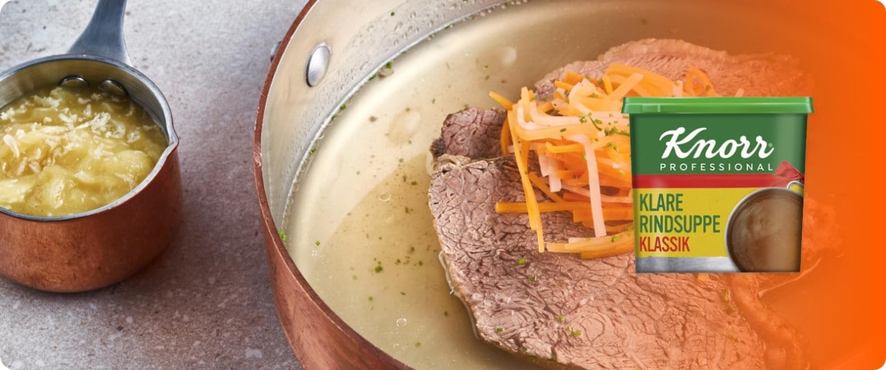 Kräftig und flexibel: Knorr Professional Klare Rindsuppe