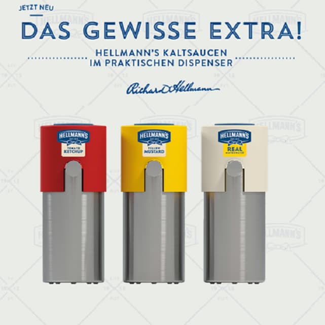 Hochwertige Dispenser von Hellmann‘s