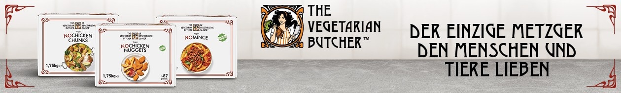 The Vegetarian Butcher Banner - NoChicken Chunks, NoChicken Nuggets, NoMince